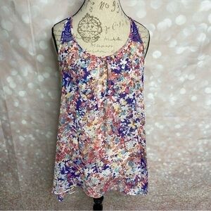 In Bloom Floral Racerback Chemise Size Medium